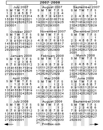 2007 2008 Calendar